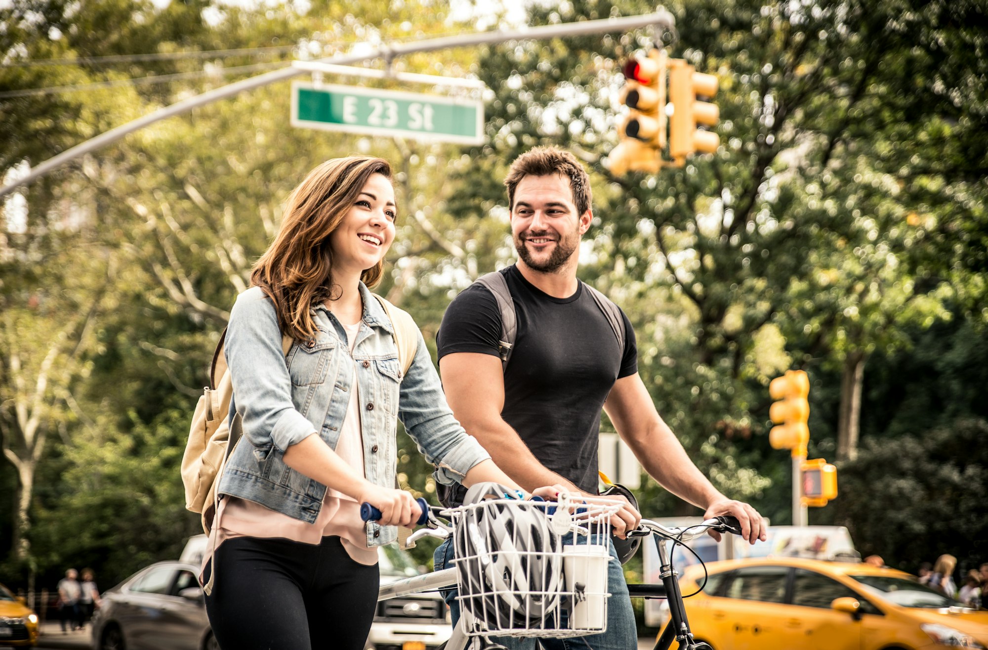 couple of new yorkers on their bikes